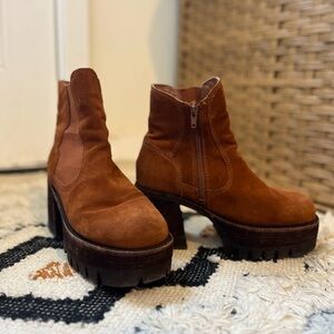 Brown Suede Ankle Boots